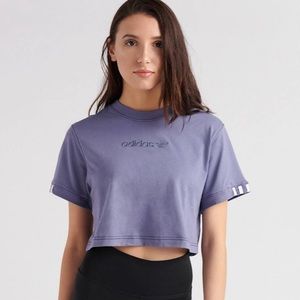 adidas purple crop top